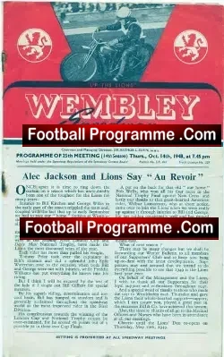 Wembley speedway v New Cross 1948