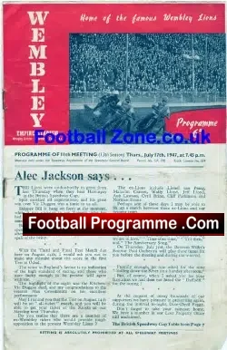 Wembley speedway v West Ham 1947