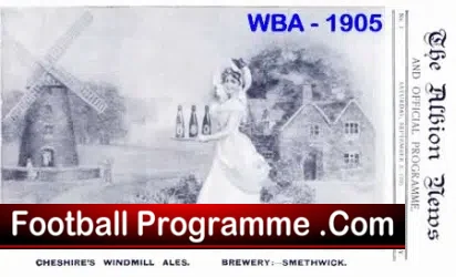 West Bromwich Albion v Burnley 1905 – Reproduction Reprint