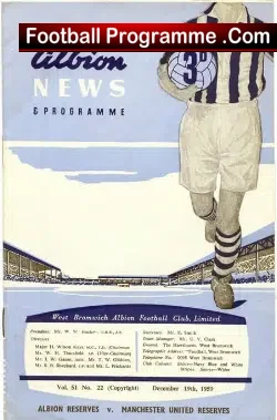 West Bromwich Albion v Manchester United 1959 – Reserves