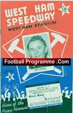 West Ham Speedway v Bristol 1953