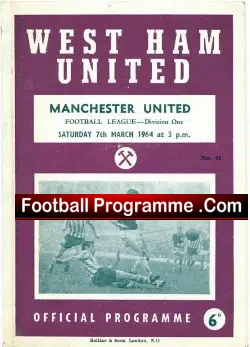 West Ham United v Manchester United 1964 – Debut Wilf Tranter