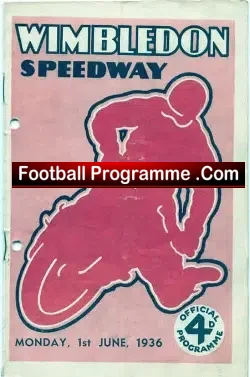 Wimbledon Speedway Challenge Match 1936
