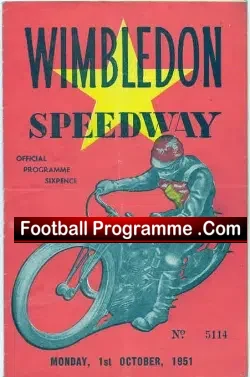 Wimbledon Speedway v Wembley 1951