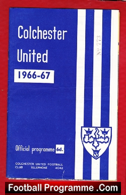 Colchester United v Scunthorpe United 1967
