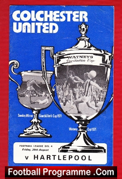 Colchester United v Hartlepool United 1971