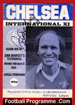 John Dempsey Testimonial Benefit Match Chelsea - Multi SIGNED