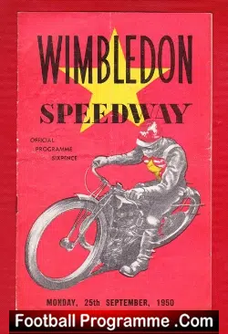 Wimbledon Speedway v Bradford 1950