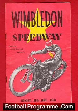 Wimbledon Speedway v Belle Vue 1950