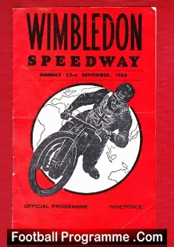 Wimbledon Speedway Laurels Memorial Trophy 1963