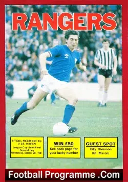 Glasgow Rangers v St Mirren 1981 – Semi Final