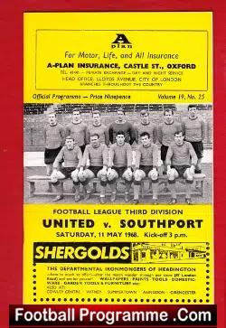 Oxford United v Southport 1968
