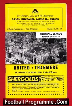Oxford United v Tranmere Rovers 1968