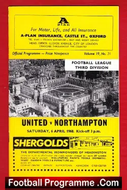 Oxford United v Northampton Town 1968