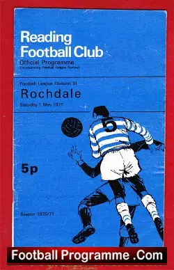 Reading v Rochdale 1971