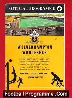 Wolves Wolverhampton v Birmingham City 1962