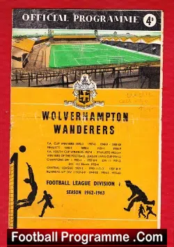 Wolves Wolverhampton v West Ham United 1962