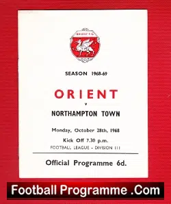 Orient v Northampton Town 1968