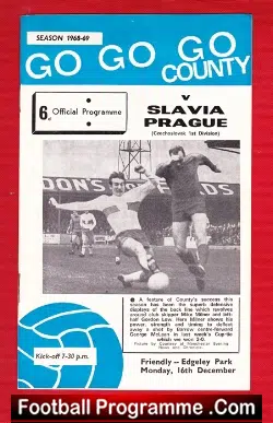 Stockport County v Slavia Prague 1968