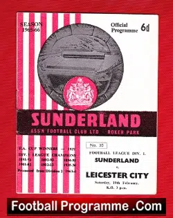 Sunderland v Leicester City 1966