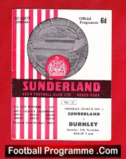 Sunderland v Burnley 1965