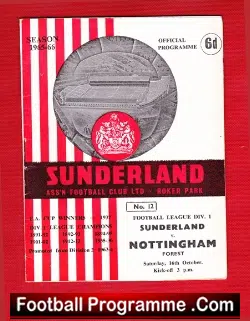 Sunderland v Nottingham Forest 1965