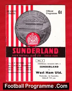 Sunderland v West Ham United 1965