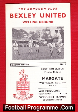 Bexley United v Margate 1964