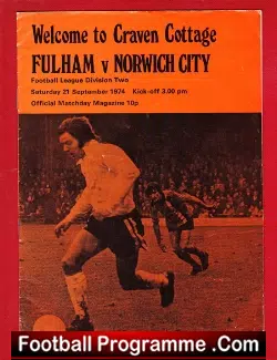 Fulham v Norwich City 1974