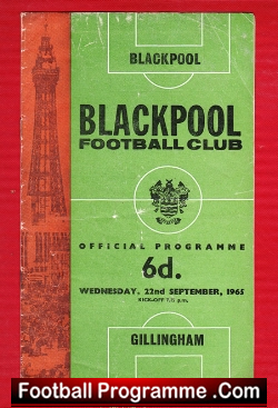 Blackpool v Gillingham 1965