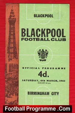 Blackpool v Birmingham City 1965