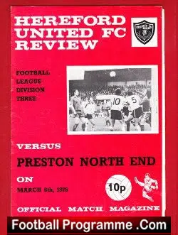 Hereford United v Preston 1976