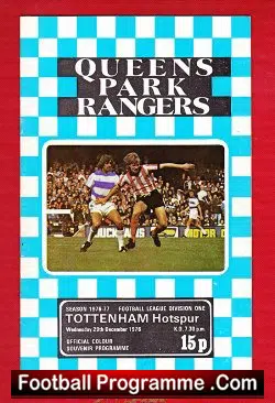 Queens Park Rangers v Tottenham 1976