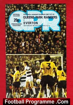 Queens Park Rangers v Everton 1977