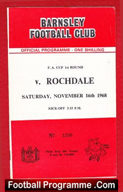 Barnsley v Rochdale 1968 – FA Cup