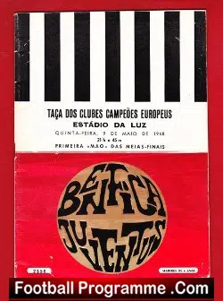 Benfica v Juventus 1968 - European Cup Semi Final