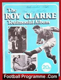 Roy Clarke Testimonial Benefit Match Manchester City 1976 Signed