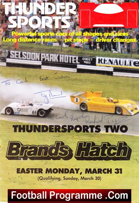 Thunder Sport Cars Brands Hatch 1986 – Autographed Signed