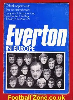 Everton v Panathinaikos 1971 - Europe Greece