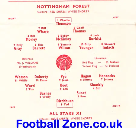 Nottingham Forest v All Stars 1957 – Bill Shankly