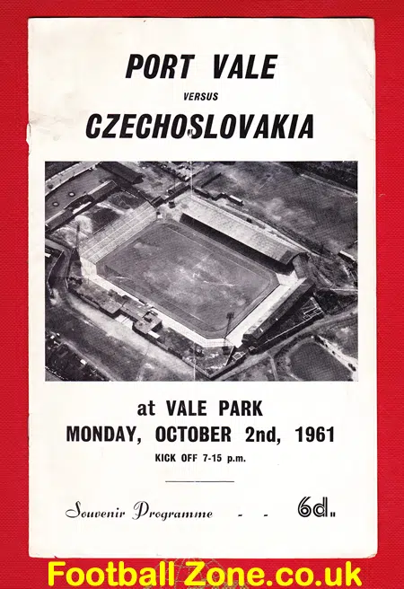 Port Vale v Czechoslovakia 1961 – at Vale Park