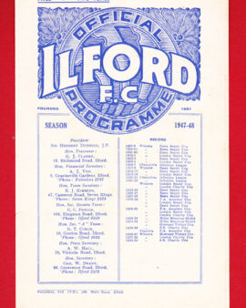 Barnet v Leytonstone 1948 – Senior Cup Semi Final at Ilford