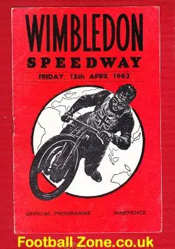 Wimbledon Speedway Individual Riders London Cup 1963