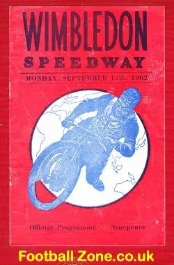 Wimbledon Speedway Gold Cup Final 1962