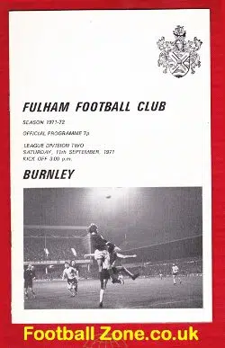 Fulham v Burnley 1971