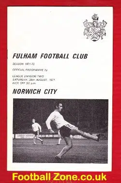 Fulham v Norwich City 1971