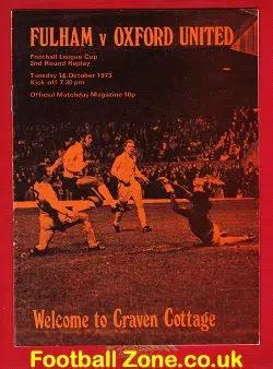 Fulham v Oxford United 1973