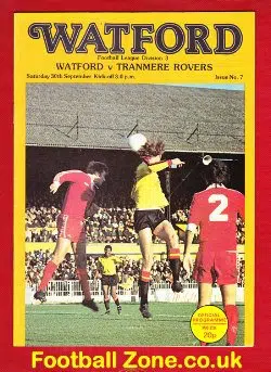Watford v Tranmere Rovers 1978