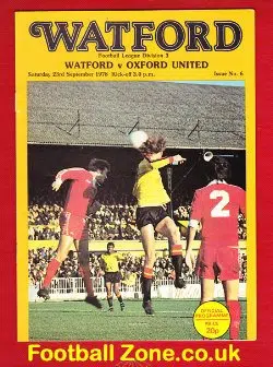 Watford v Oxford United 1978