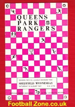 Queens Park Rangers v Sheffield Wednesday 1971